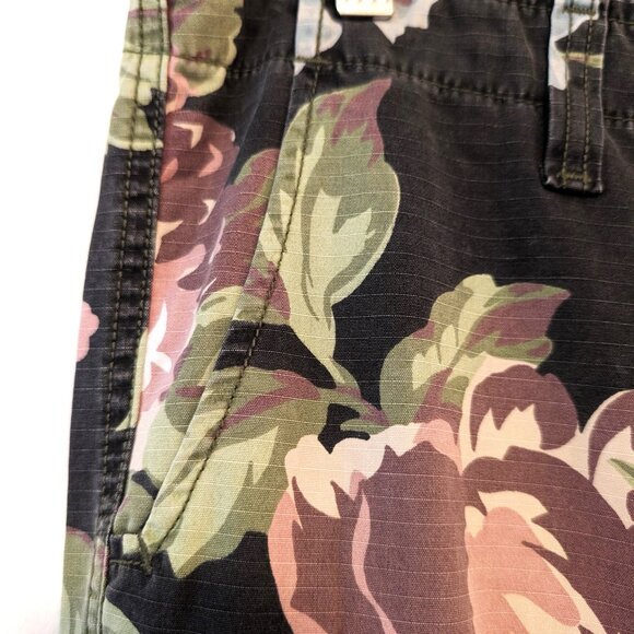 Lucky Brand Womens Size 8/29 NWT 2008 Y2K Black Floral Crop Cargo Utility Pants - Picture 5 of 11